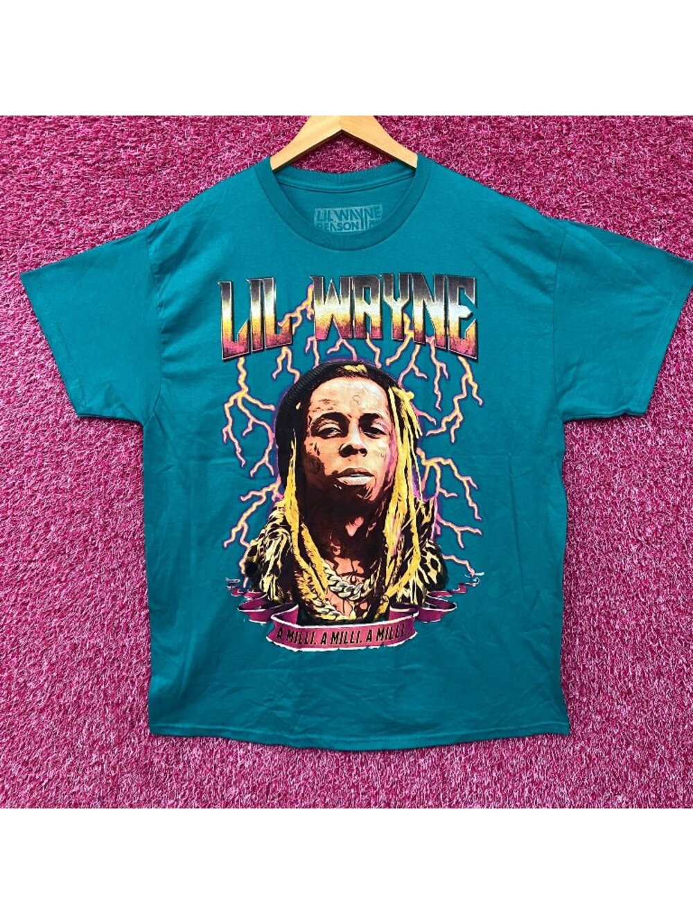 Lil Wayne Tha Carter III A Milli Graphic Design Blue T-Shirt XL